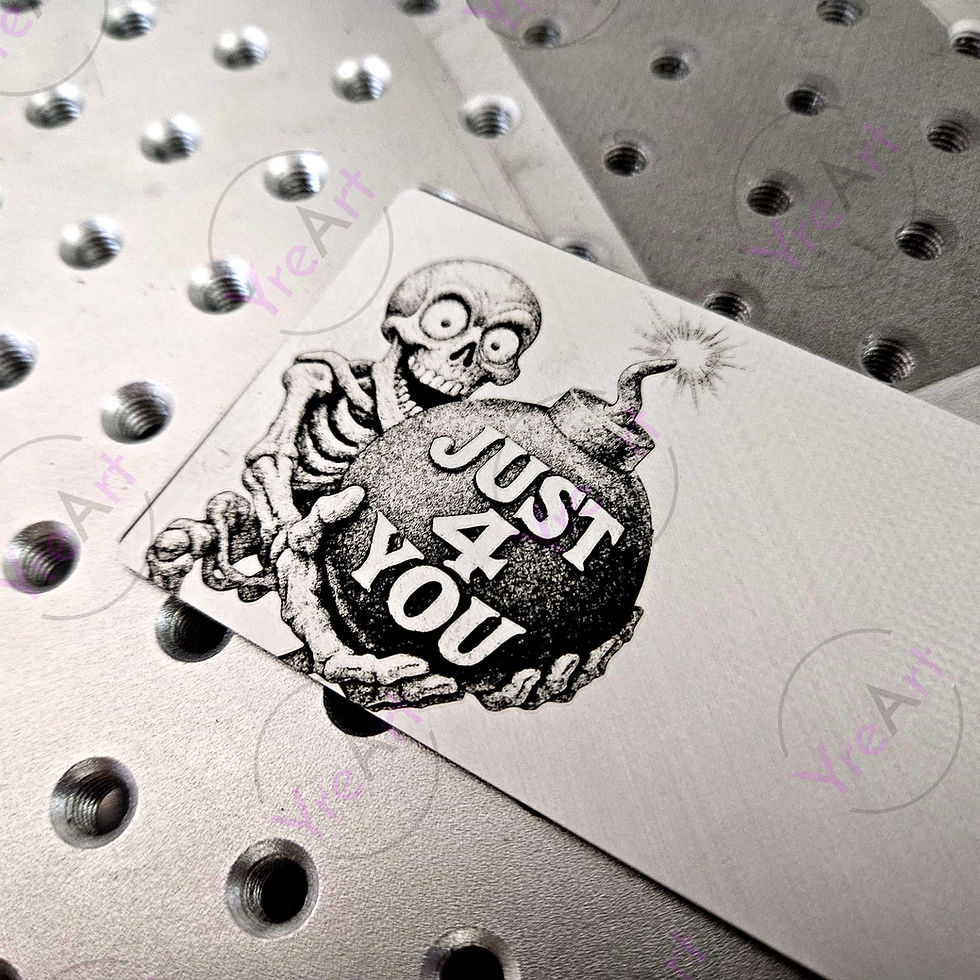 Thumbnail: Crazy Skeleton  – Engraving vector for Aluminum Cards (Digital File)