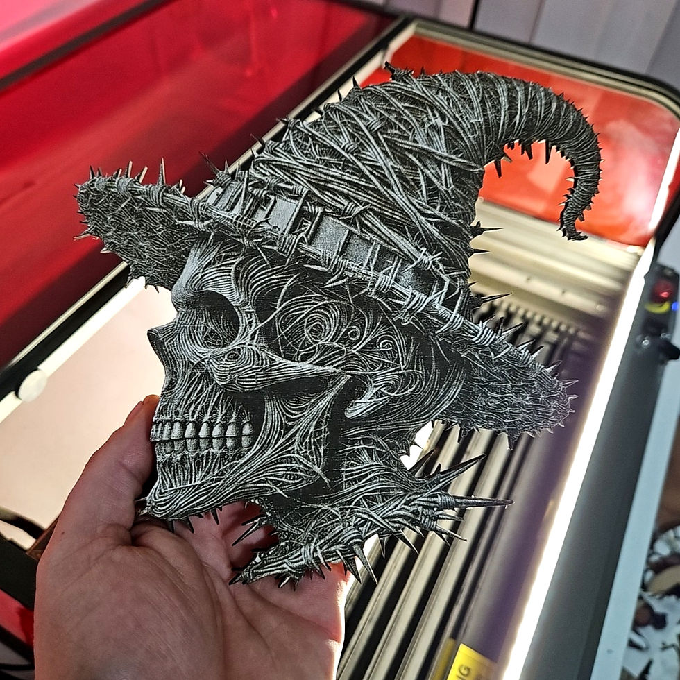 Thumbnail: Barbed Skull B11 3D Illusion (Digital Item)
