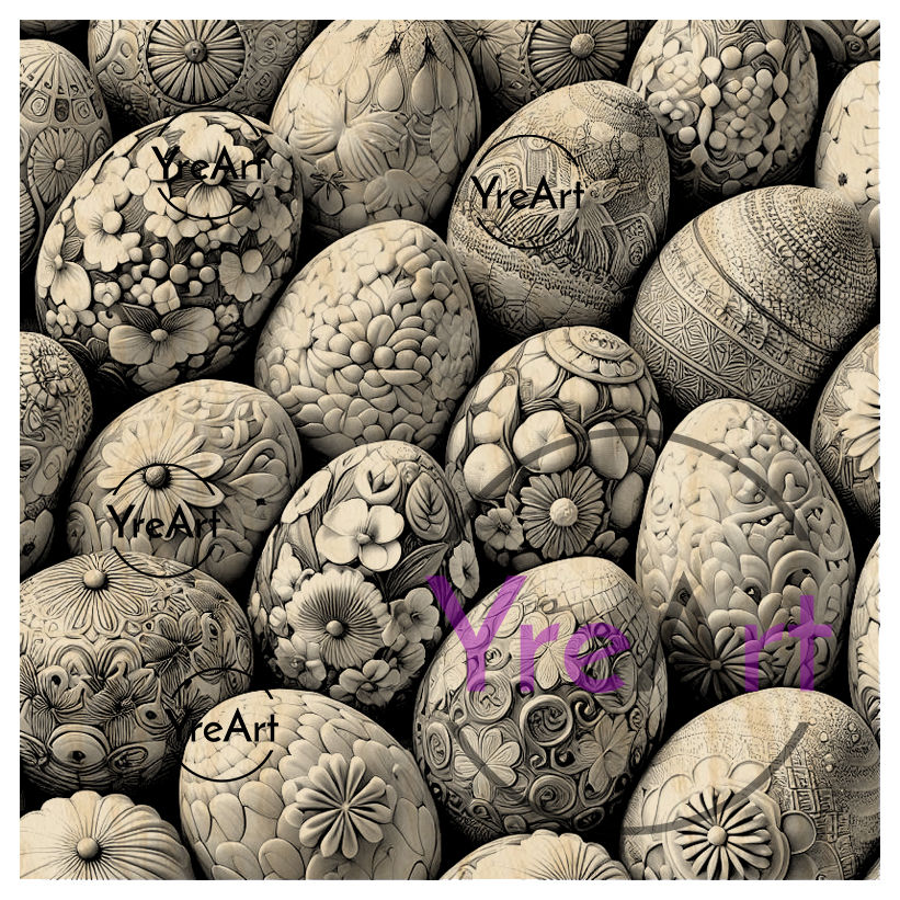 Thumbnail: Easter Eggs Engraving Design (Digital Item)