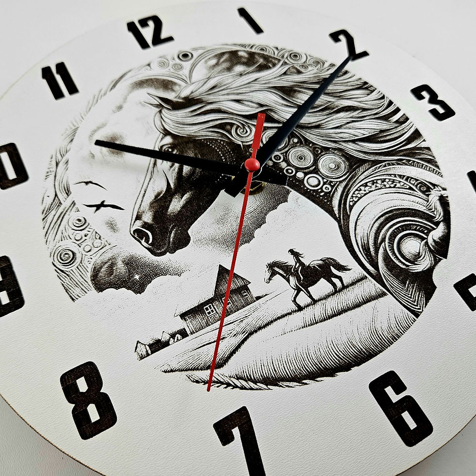 Thumbnail: Wall Clock Horse (Digital download file)