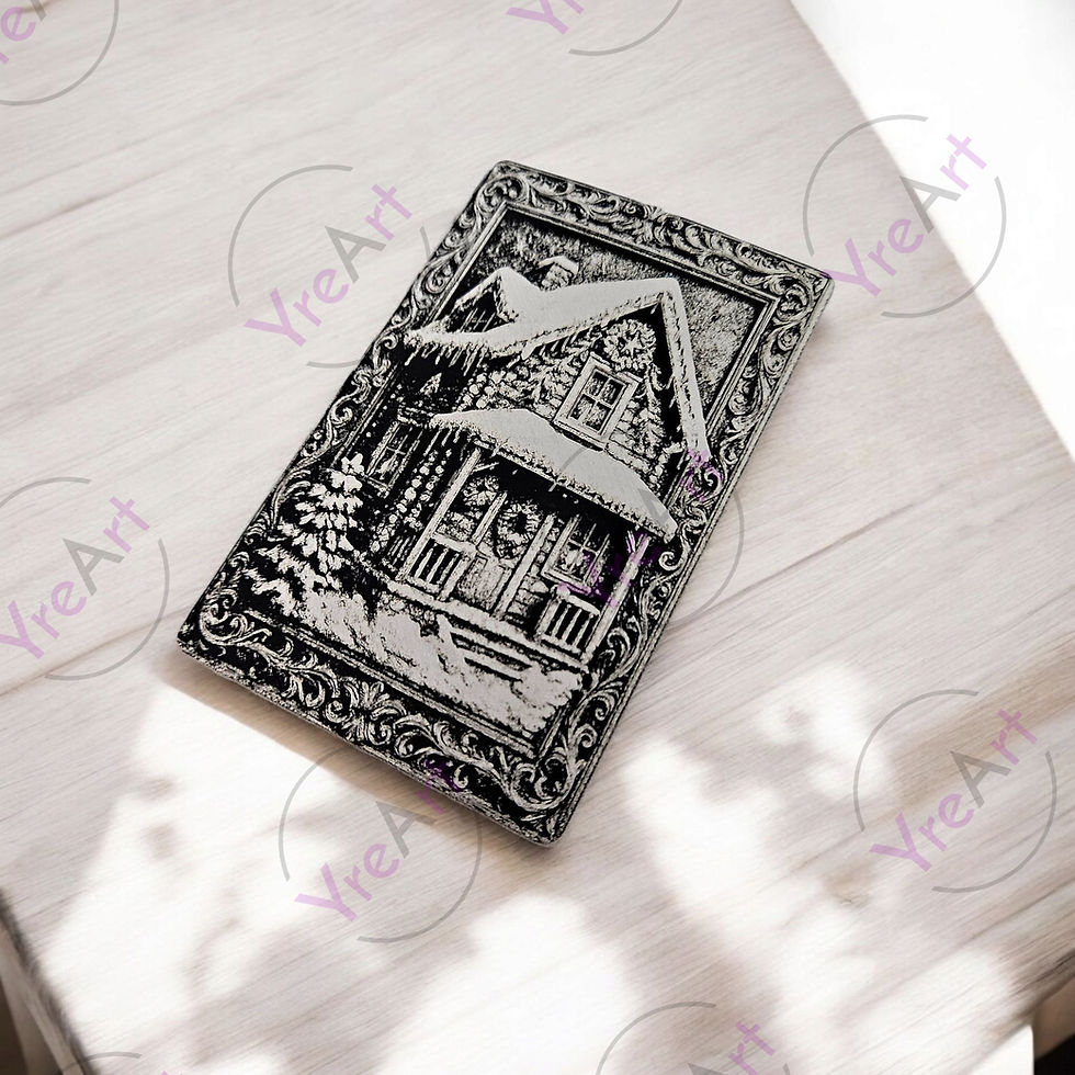 Thumbnail: Christmas Scene  – Engraving vector for Aluminum Cards (Digital File)