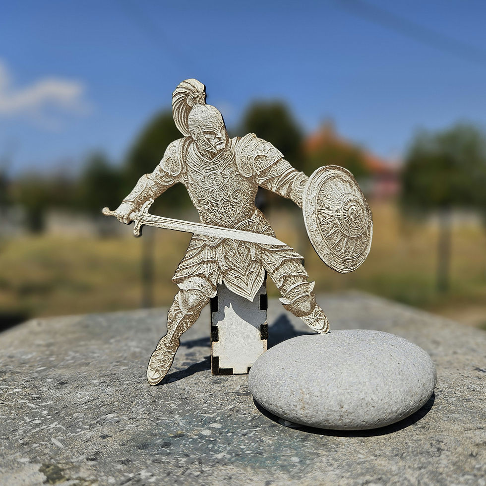 Thumbnail: Warrior 3D Illusion Laser Engraving Design (Digital Item)