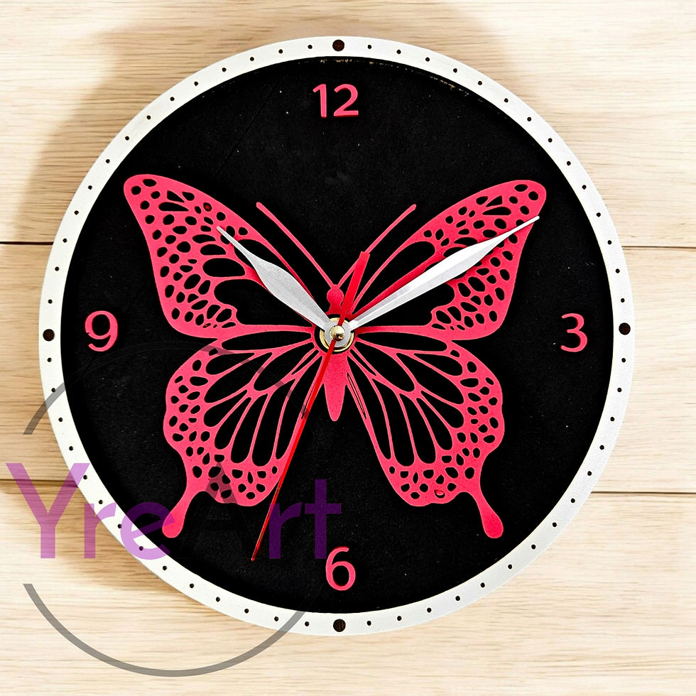 Thumbnail: Wall Clock Butterfly B12  (Digital download file)