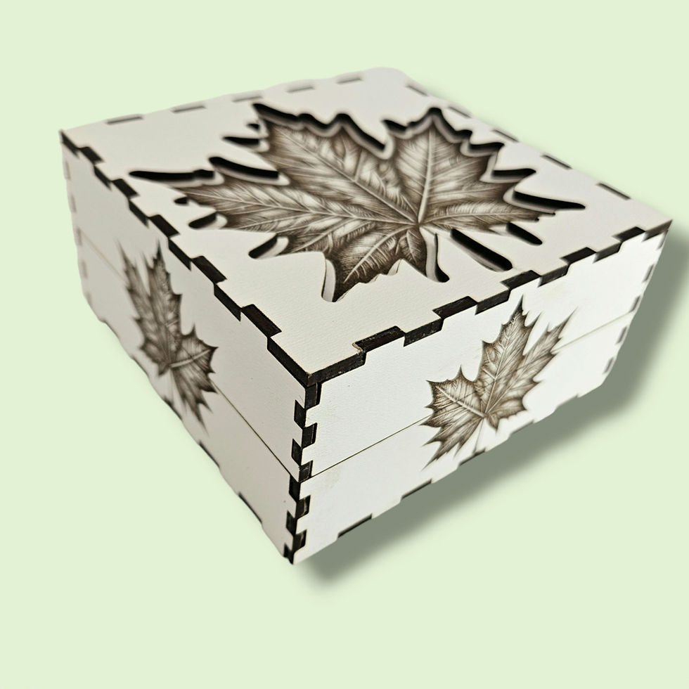 Thumbnail: Gift Box Leaf R 3D (Digital download file)