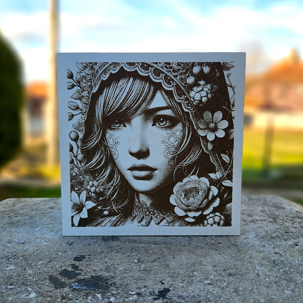 Thumbnail: Girl M Laser Engraving Design (Digital Item)