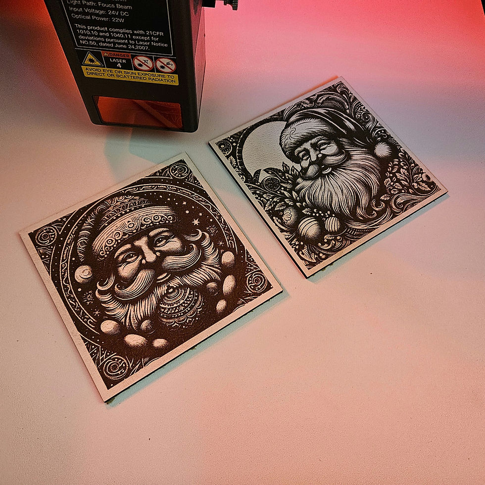 Thumbnail: Pair of Santa Claus Laser Engraving Designs (Digital Item)