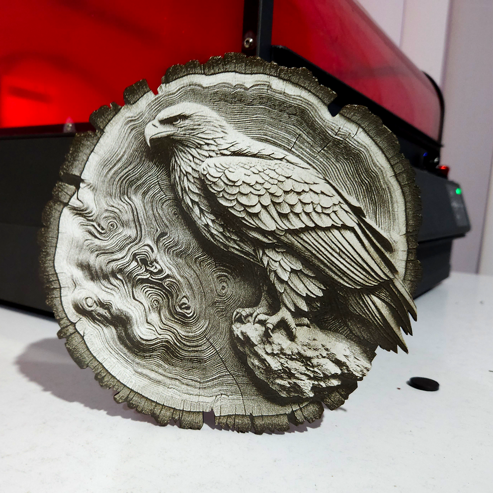 Thumbnail: Wood Slice Eagle 3D Illusion (Digital Item)