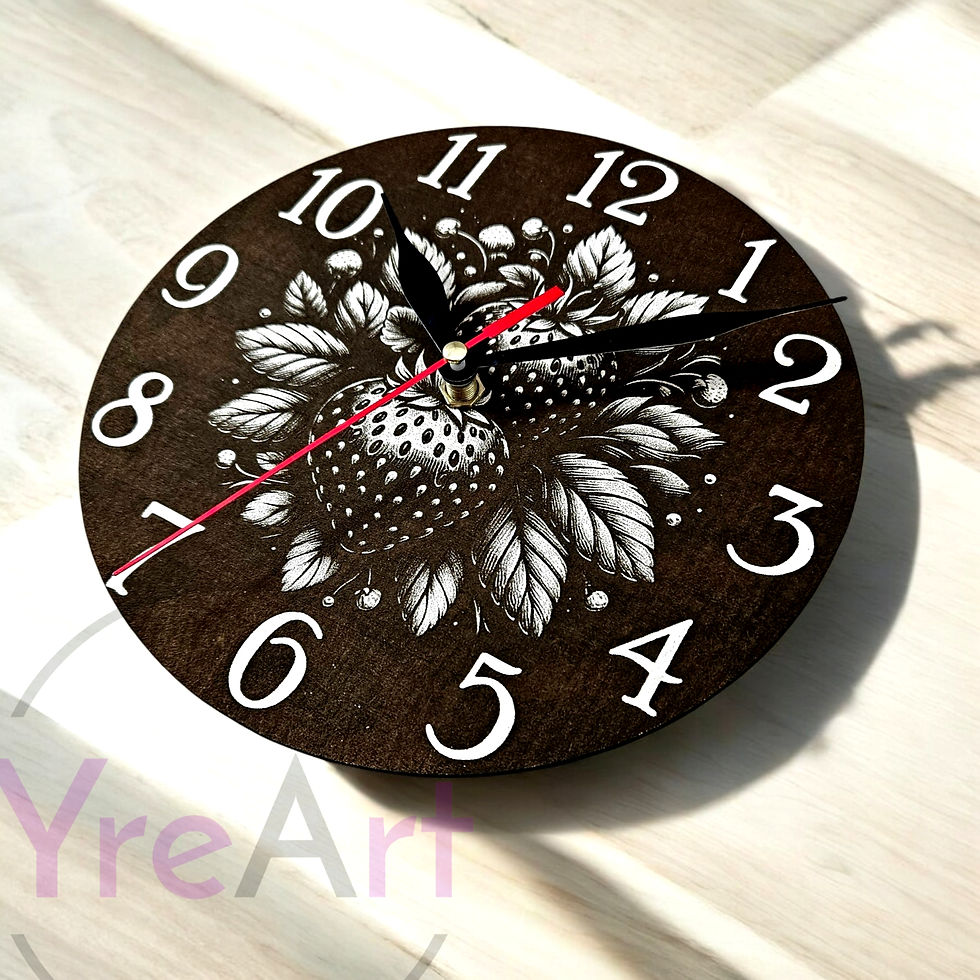 Thumbnail: Strawberry Wall Clock L (Laser File)