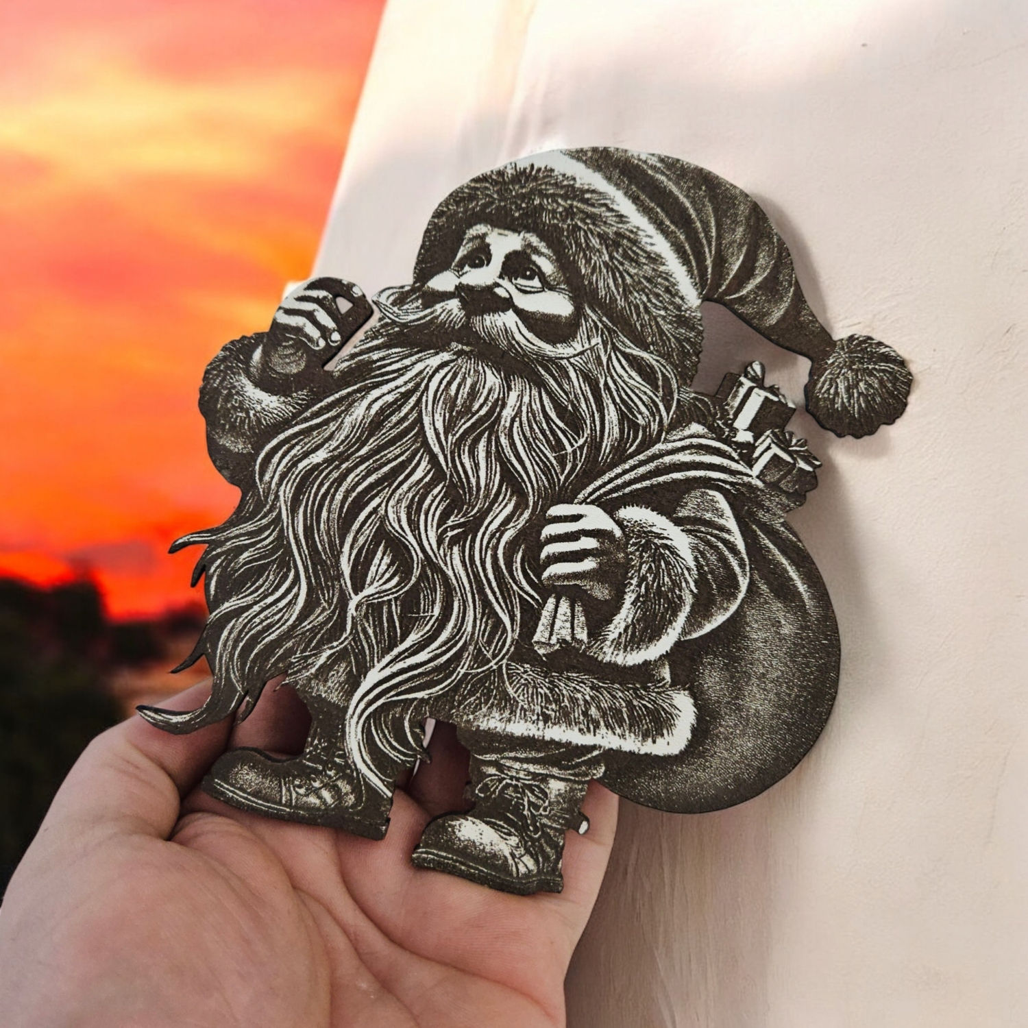 Funny Santa 3D Laser Engraving Design (Digital Item)