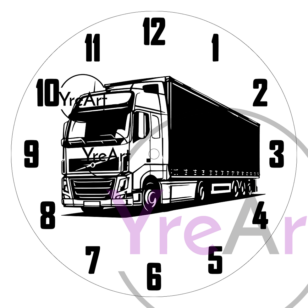 Wall Clock EU Truck (Digital file)