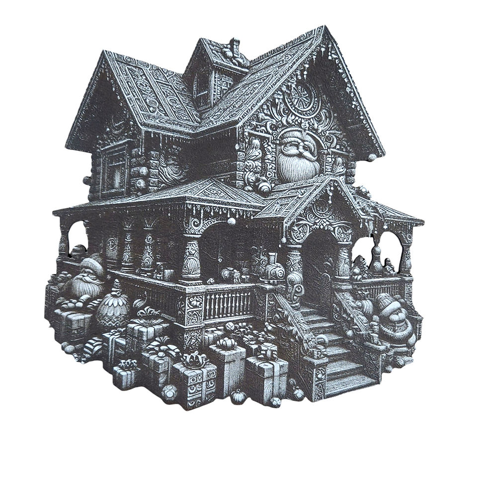 Thumbnail: Santa Claus House 3D Illusion Laser Engraving Design (Digital Item)