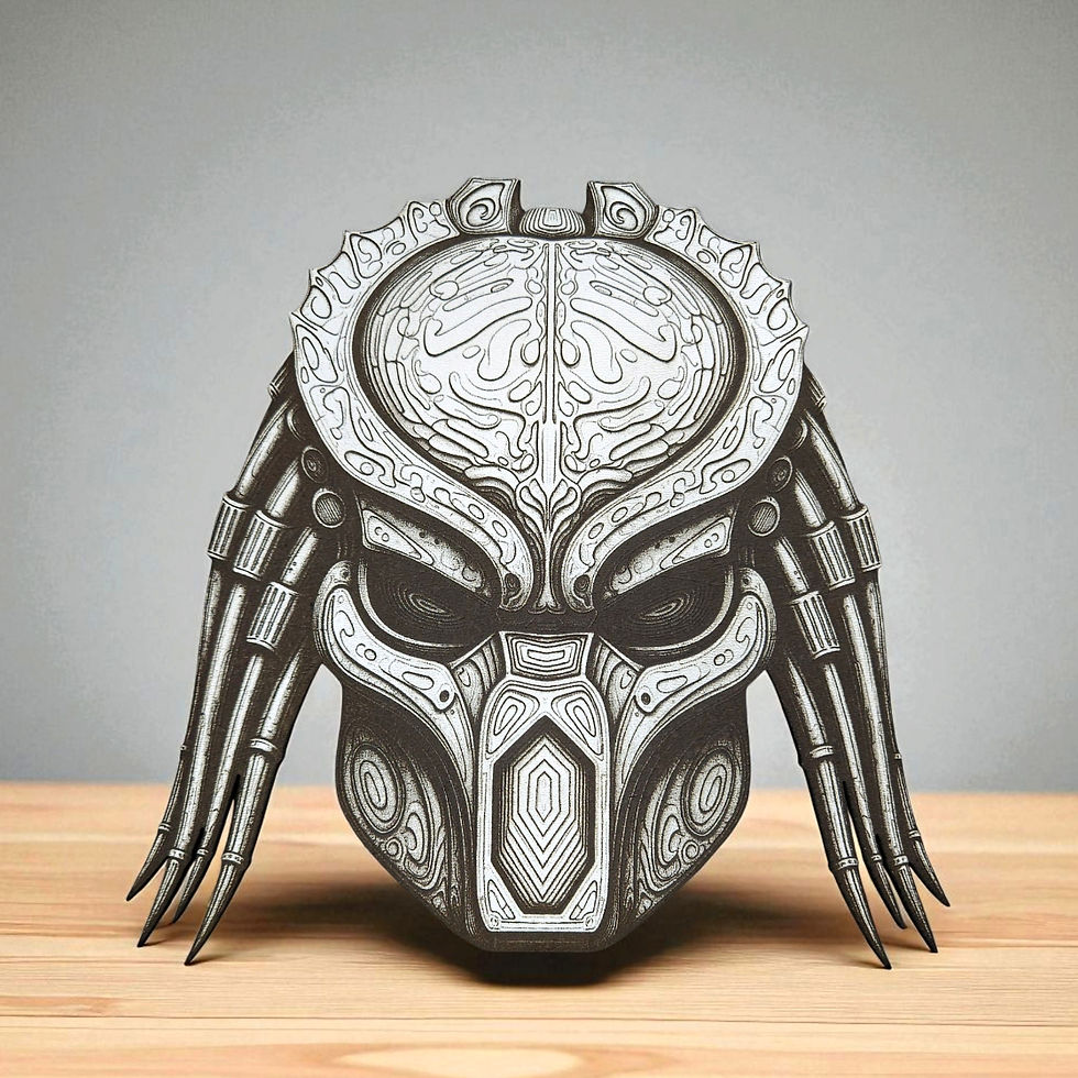 Thumbnail: Alien Mask N 3D Illusion Laser Engraving Design (Digital Item)