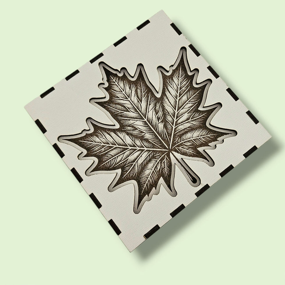 Thumbnail: Gift Box Leaf R 3D (Digital download file)