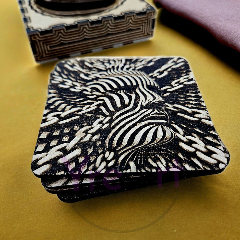 Thumbnail: Coasters Chains 3d  Illusion (Digital download file)