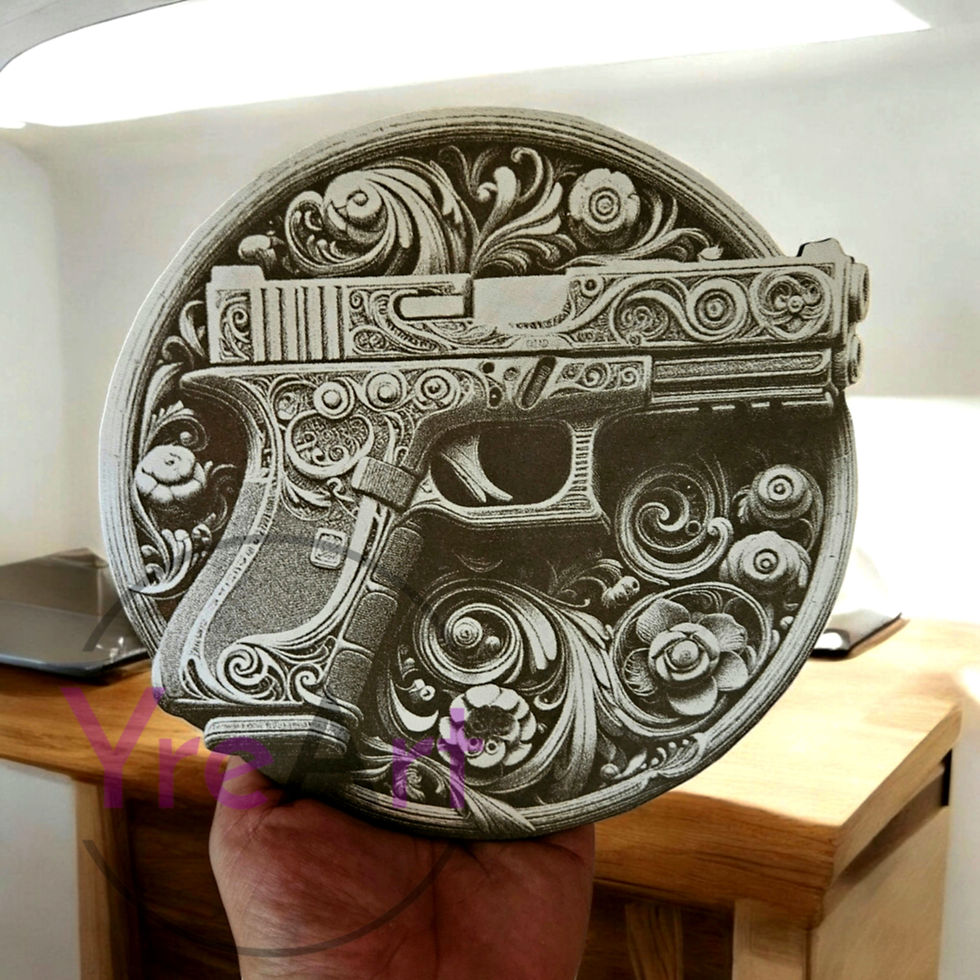Thumbnail: Gun 3D Illusion Laser Engraving Design (Digital)