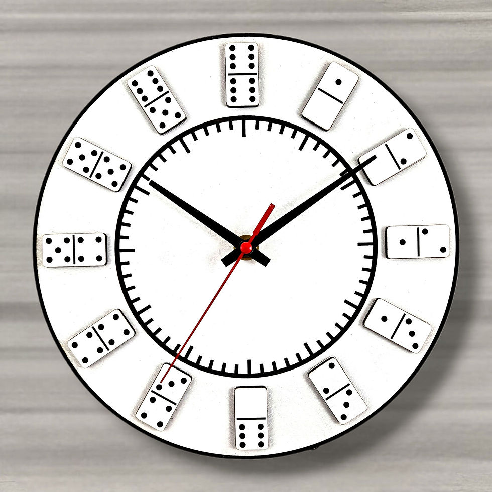 Wall Clock Domino A (Digital download file)