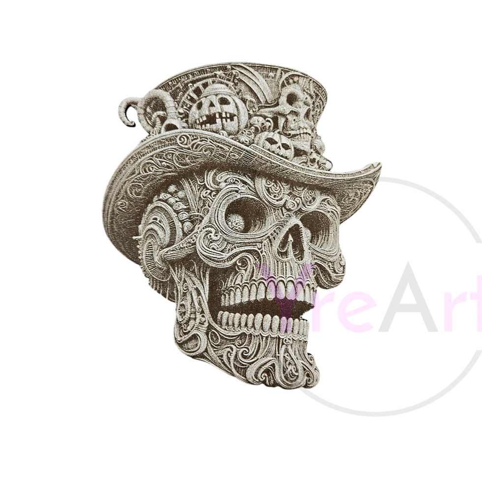 Thumbnail: Halloween V1 Skull 3D Laser Engraving Design (Digital Item)