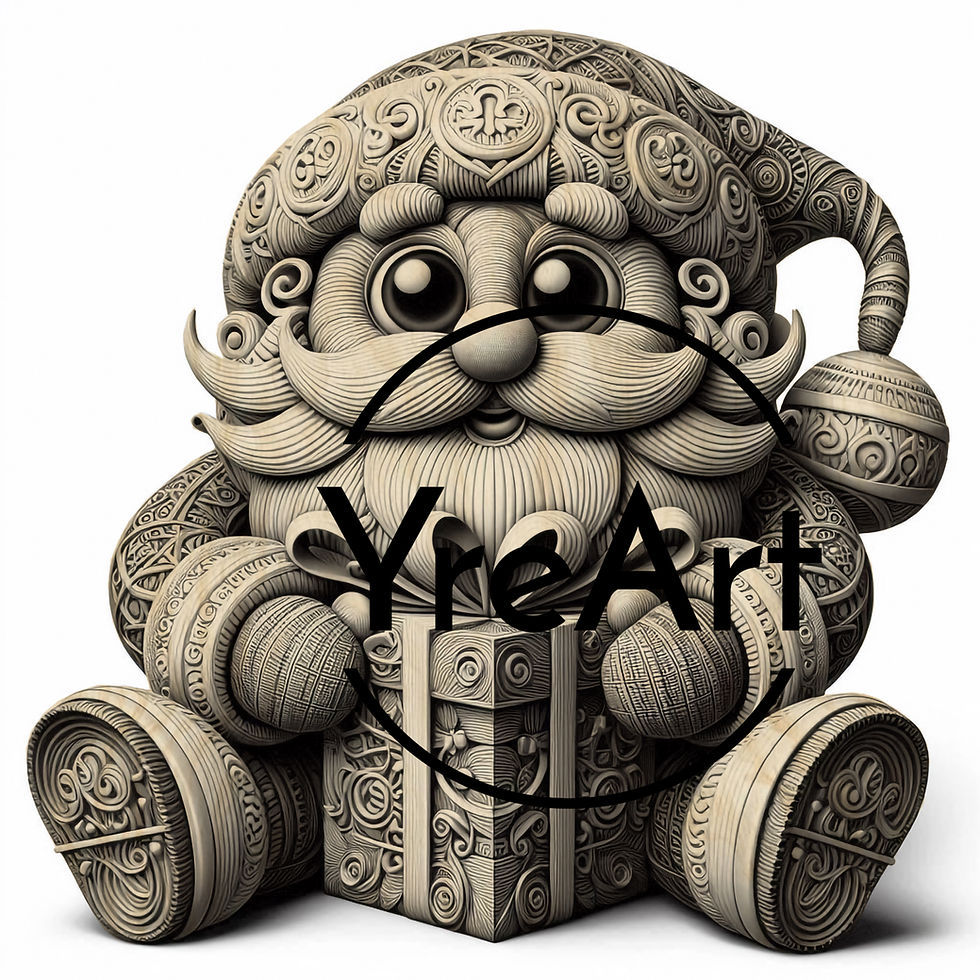 Thumbnail: Funny Santa Claus V4 3D Illusion Laser Engraving Design (Digital Item)