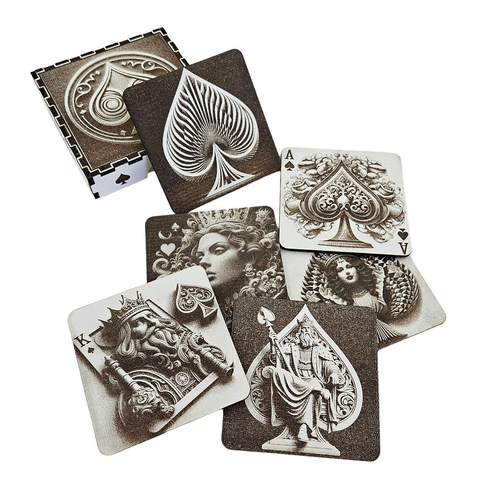 Thumbnail: Coasters Spades P (Digital download file)
