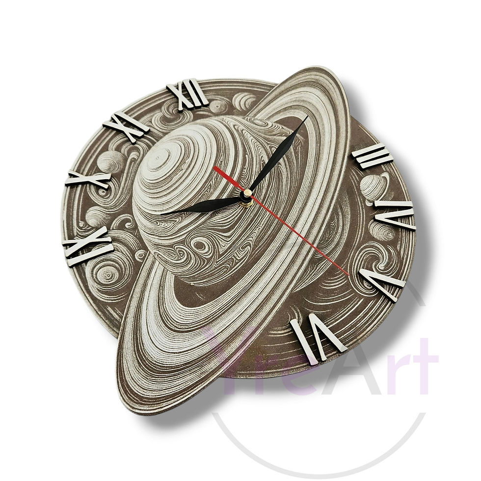 Thumbnail: Wall Clock Saturn 3D Illusion  (Digital file)
