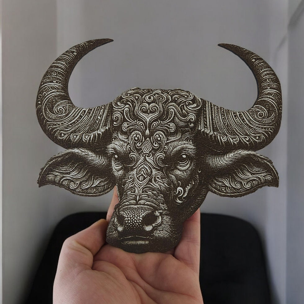 Thumbnail: Buffalo 3D Laser Engraving Design (Digital Item)
