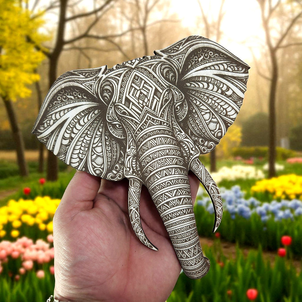Thumbnail: Elephant K 3D Illusion Laser Engraving Design (Digital Item)