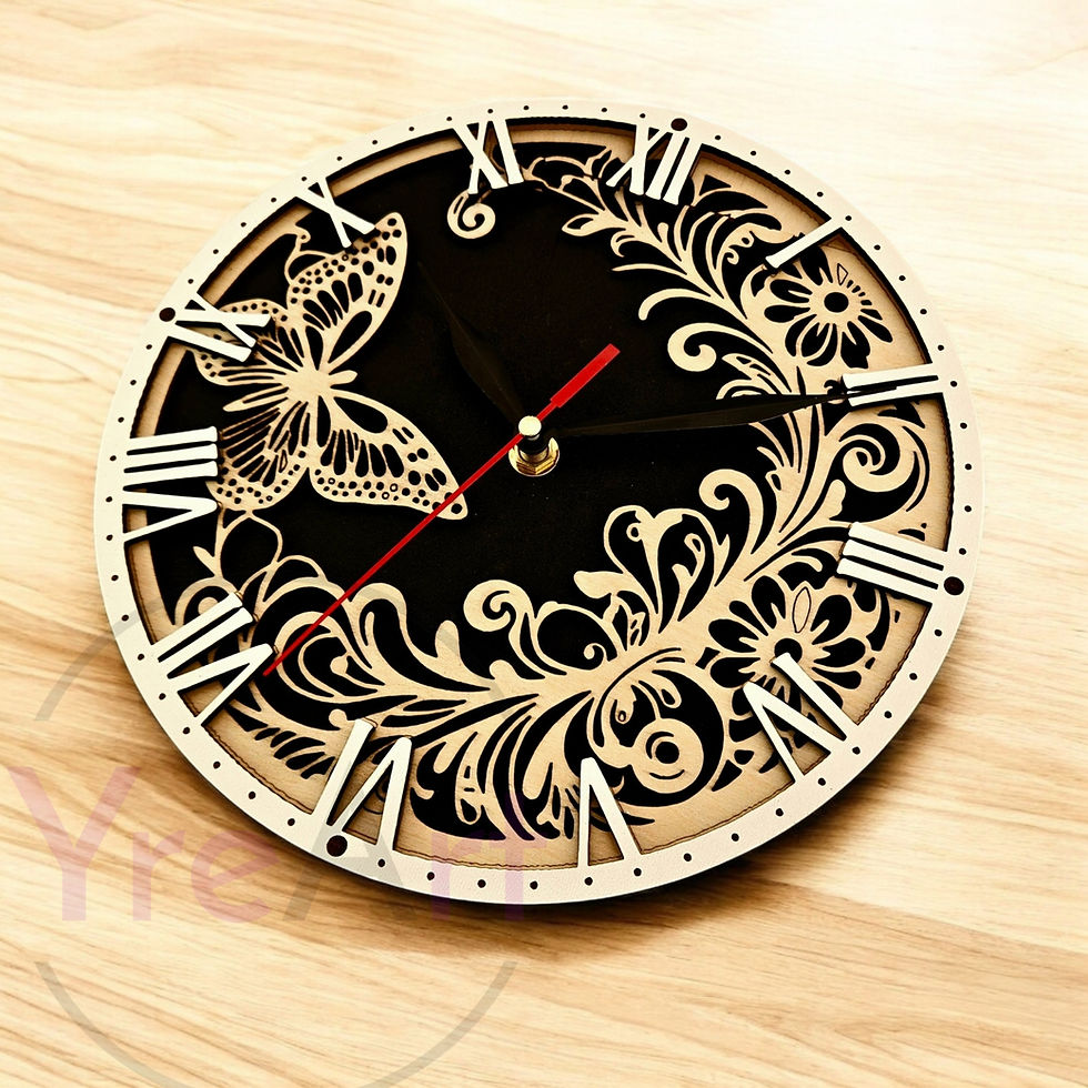 Thumbnail: Wall Clock Butterfly B11  (Digital download file)