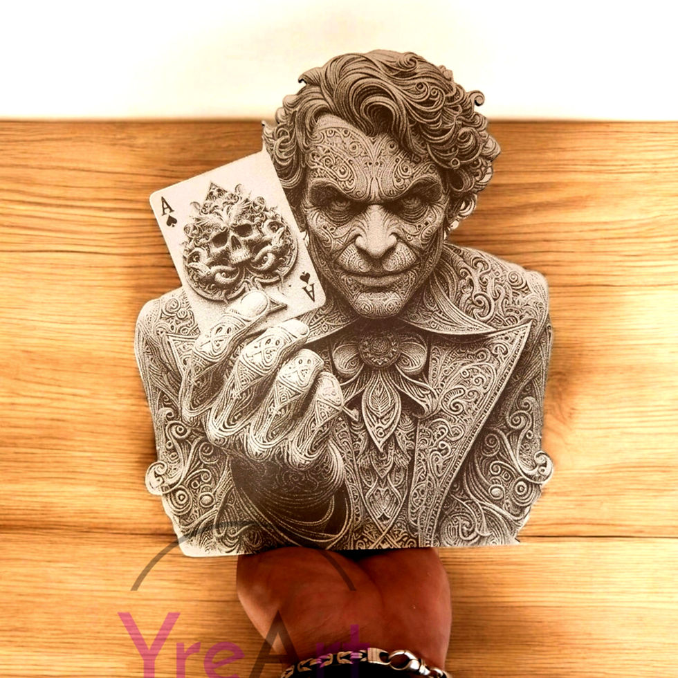 Thumbnail: The Gambler 3D Illusion Laser Engraving Design (Digital Item)