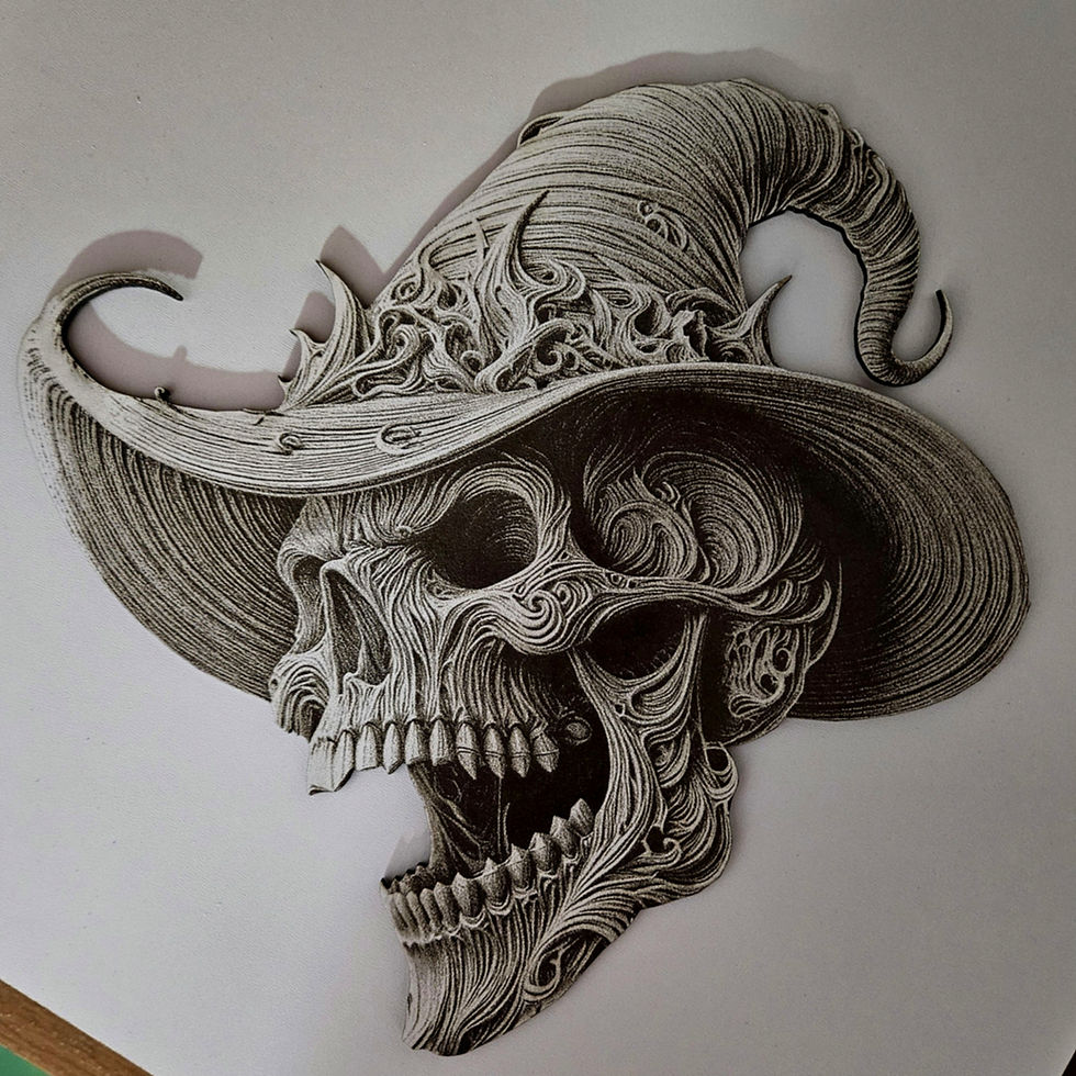 Thumbnail: Halloween Skull A 3D Illusion Laser Engraving Design (Digital Item)