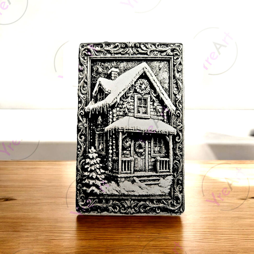Thumbnail: Christmas Scene  – Engraving vector for Aluminum Cards (Digital File)