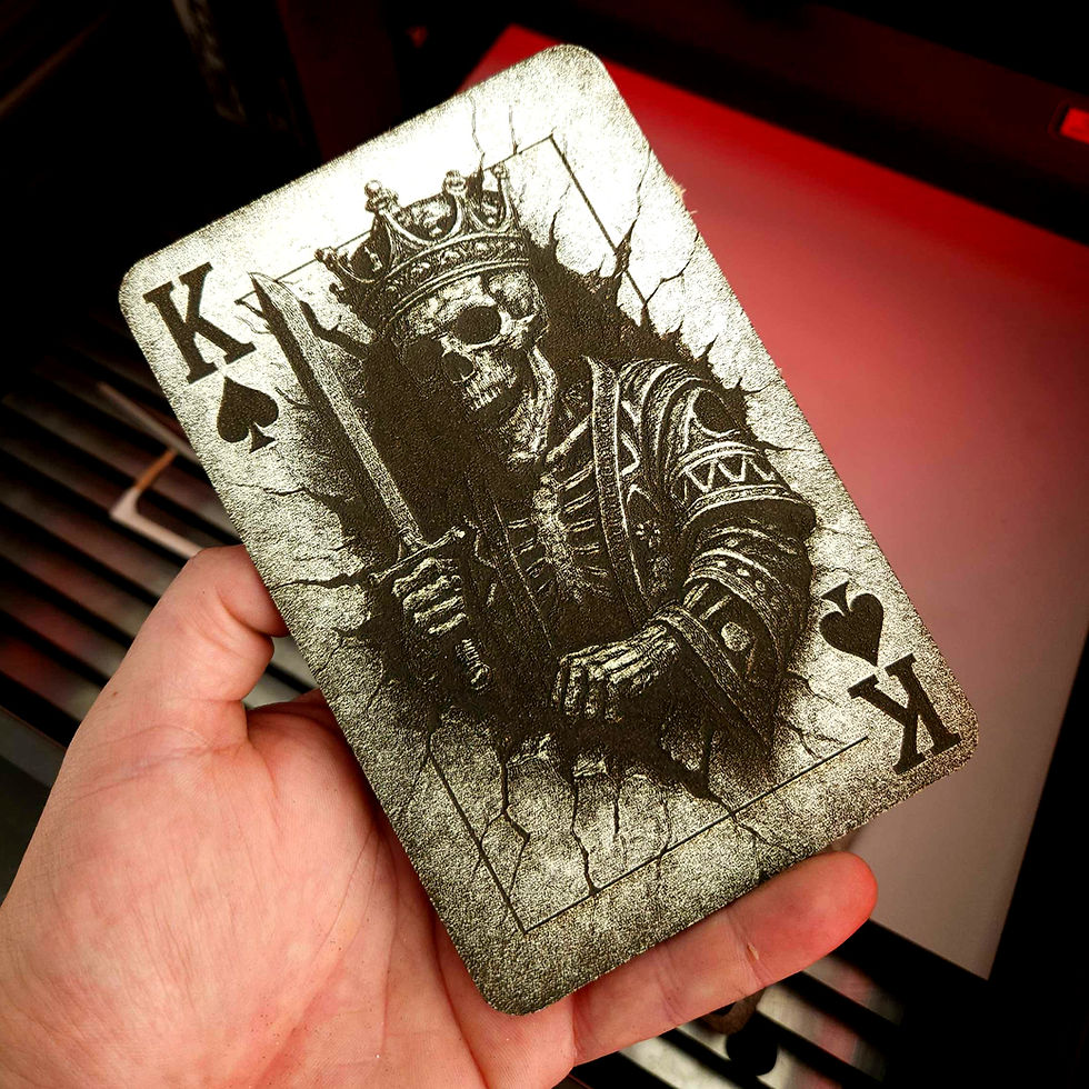 Thumbnail: Spade Skeleton Card 3D Illusion (Digital Item)
