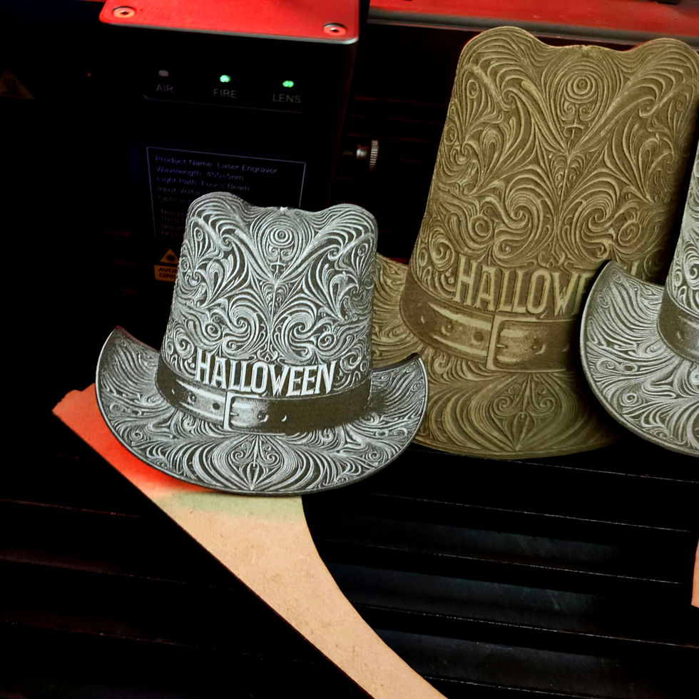 Thumbnail: Halloween Hat 3D Illusion Laser Engraving Design (Digital Item)