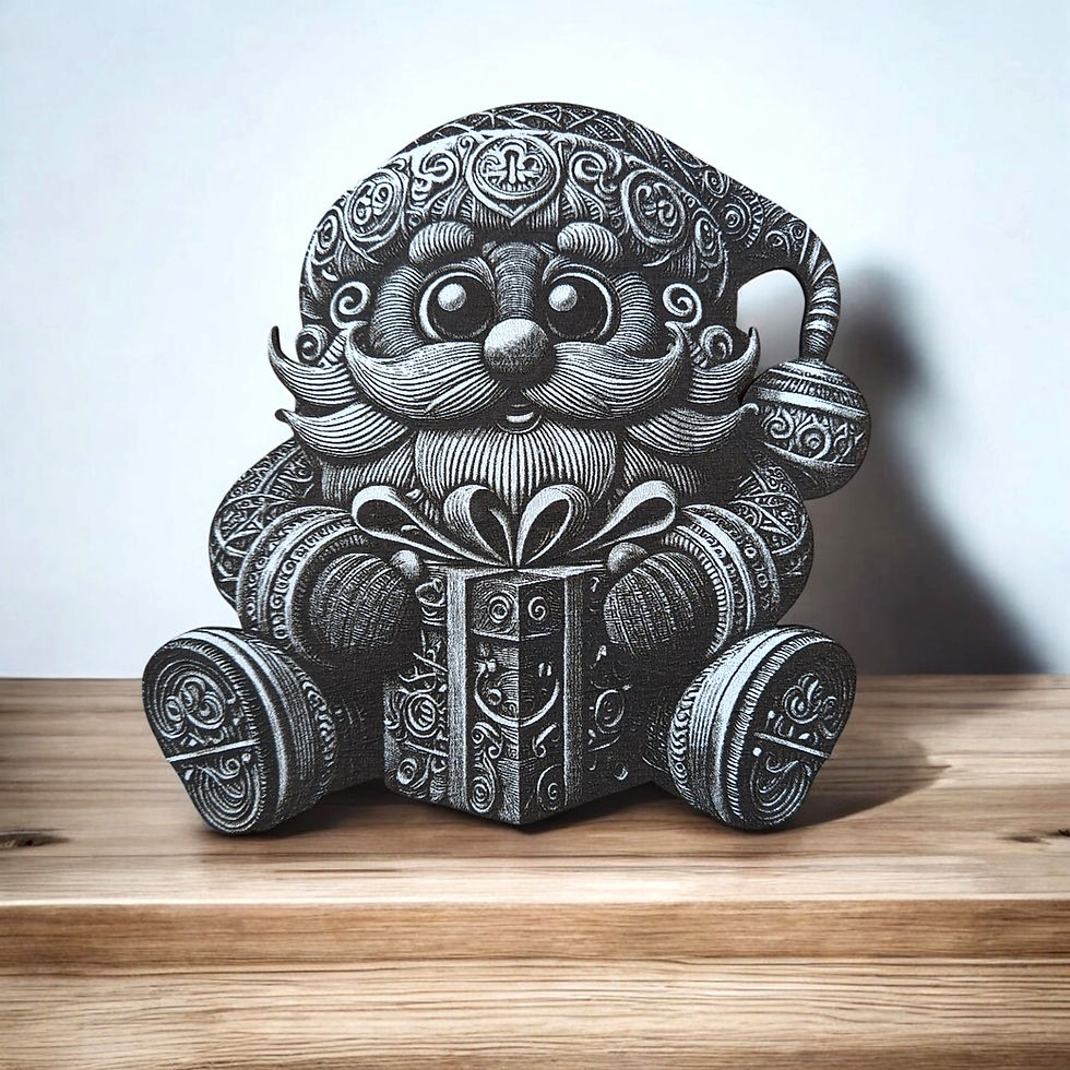 Thumbnail: Funny Santa Claus V4 3D Illusion Laser Engraving Design (Digital Item)