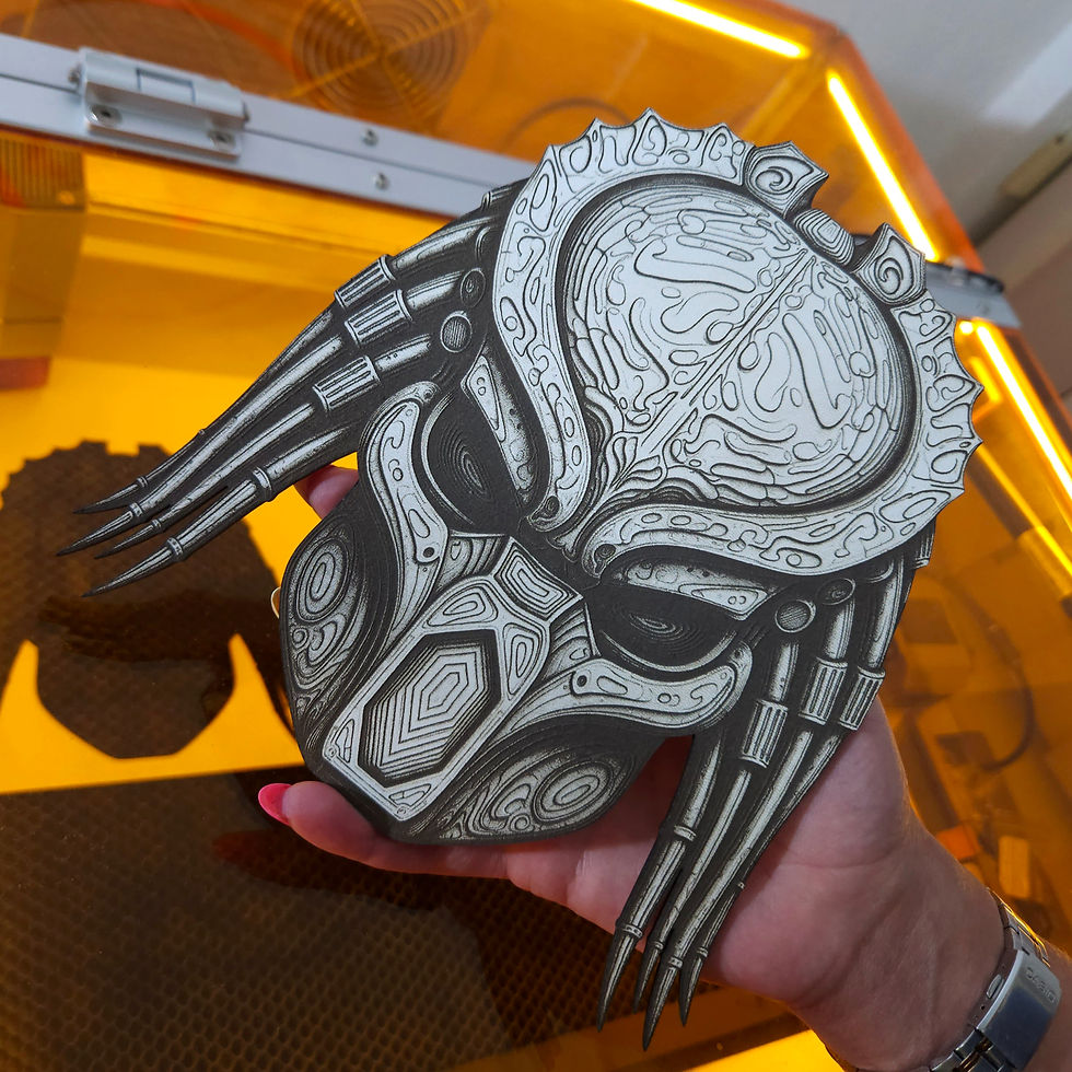 Thumbnail: Alien Mask N 3D Illusion Laser Engraving Design (Digital Item)