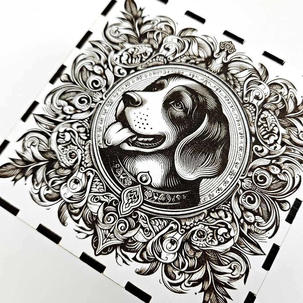 Thumbnail: Gift Box Dog (Digital download file)