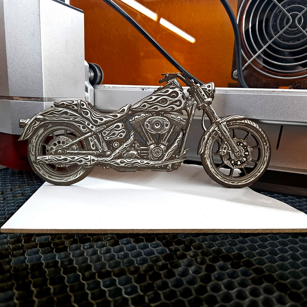 Thumbnail: Motorcycle V 3D Illusion Laser Engraving Design (Digital Item)