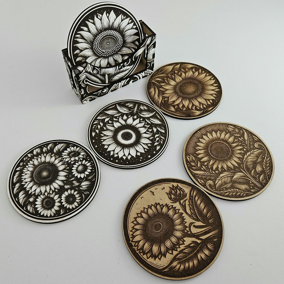 Thumbnail: Coasters Sunflower (Digital download file)