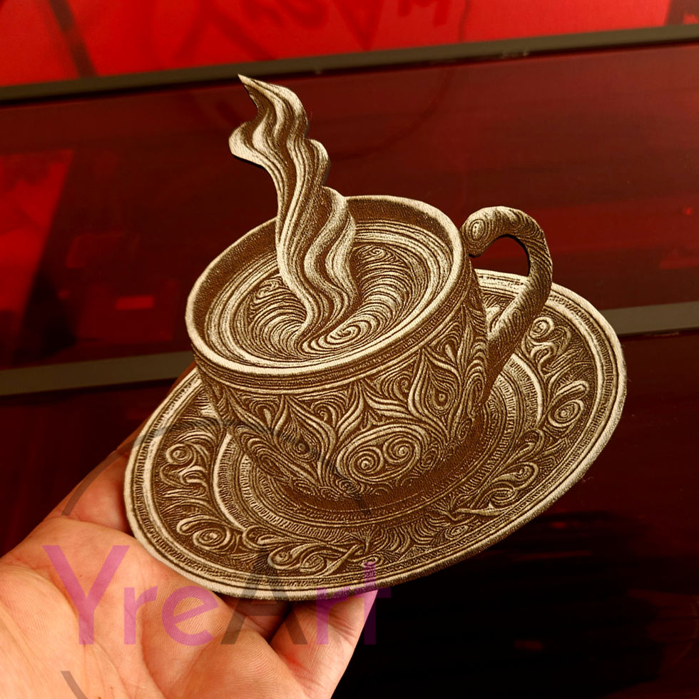 Thumbnail: Coffee 3D Illusion Laser File (Digital Item)