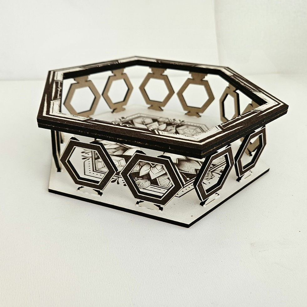 Thumbnail: Hexa Bowl/Tray Flower (Digital download file)
