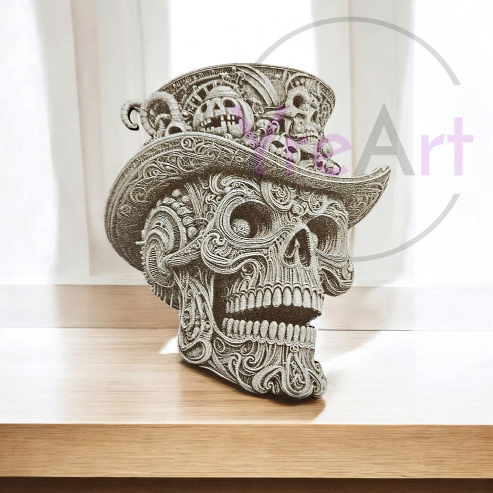 Thumbnail: Halloween V1 Skull 3D Laser Engraving Design (Digital Item)