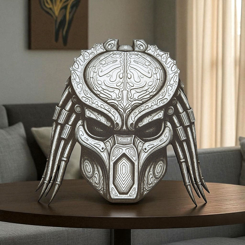 Thumbnail: Alien Mask N 3D Illusion Laser Engraving Design (Digital Item)