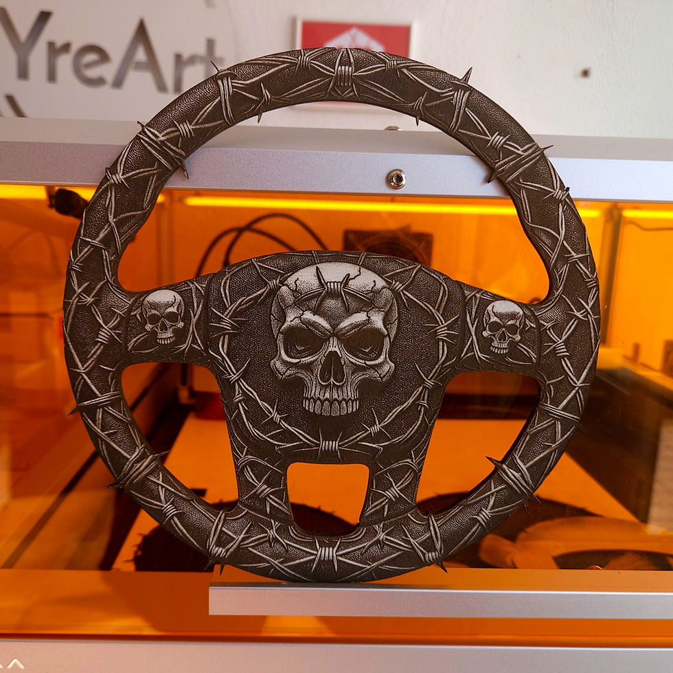 Thumbnail: Barbed Wheel V 3D Illusion Laser Engraving Design (Digital Item)