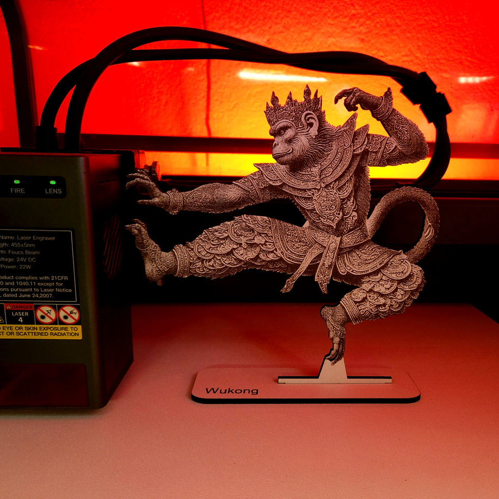 Thumbnail: Wukong 3D Illusion/Decoration Laser engraving Design (Digital Item)