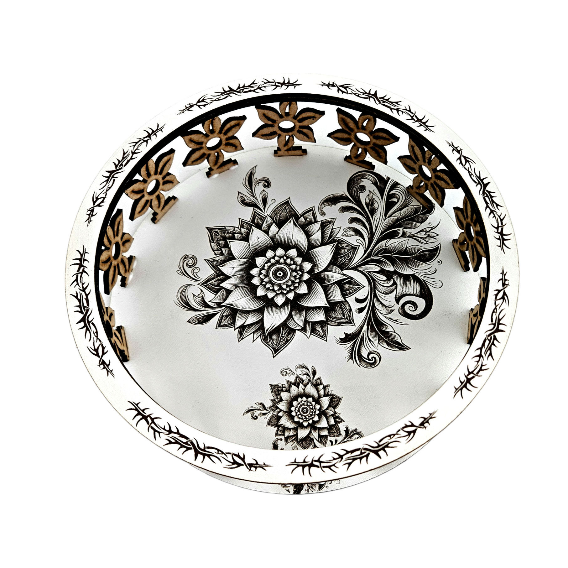 Decorative Bowl - Tray Flower (Digital download file)
