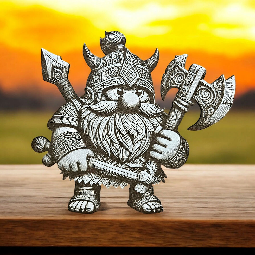 Crazy Barbarian A2 3D Illusion Laser Engraving Design (Digital Item)