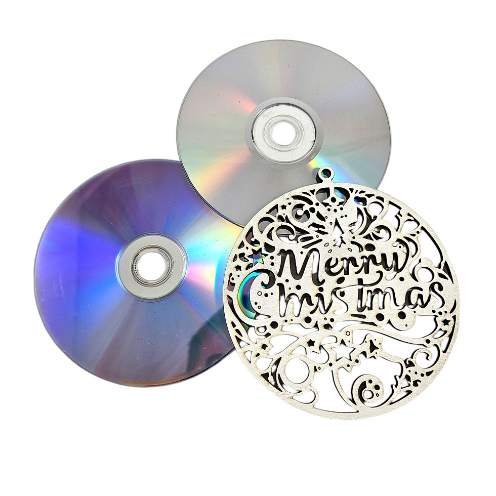 Thumbnail: CD/DVD Upcycling Decor Christmas A2  (Digital download file)