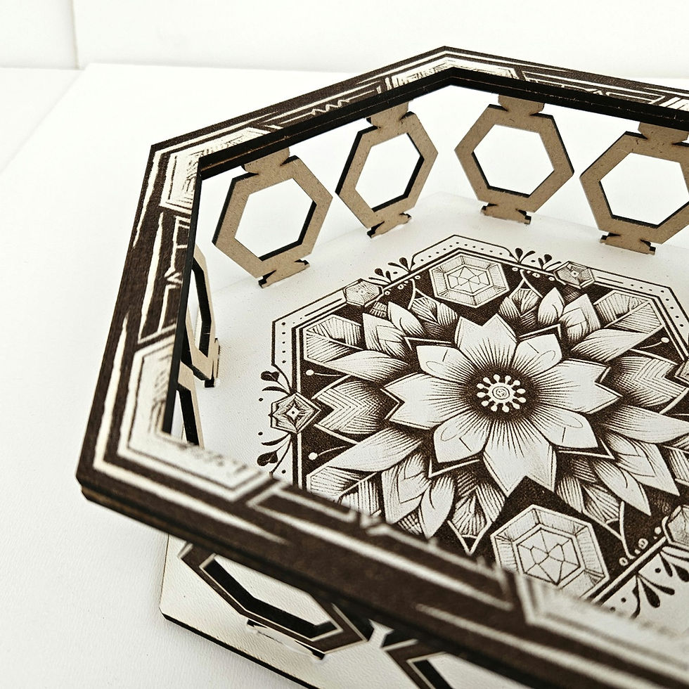 Thumbnail: Hexa Bowl/Tray Flower (Digital download file)