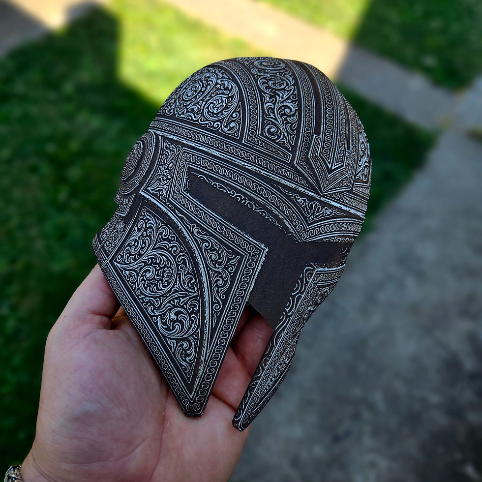 Thumbnail: Templar Helmet N 3D 3D Illusion Laser Engraving Design (Digital Item)