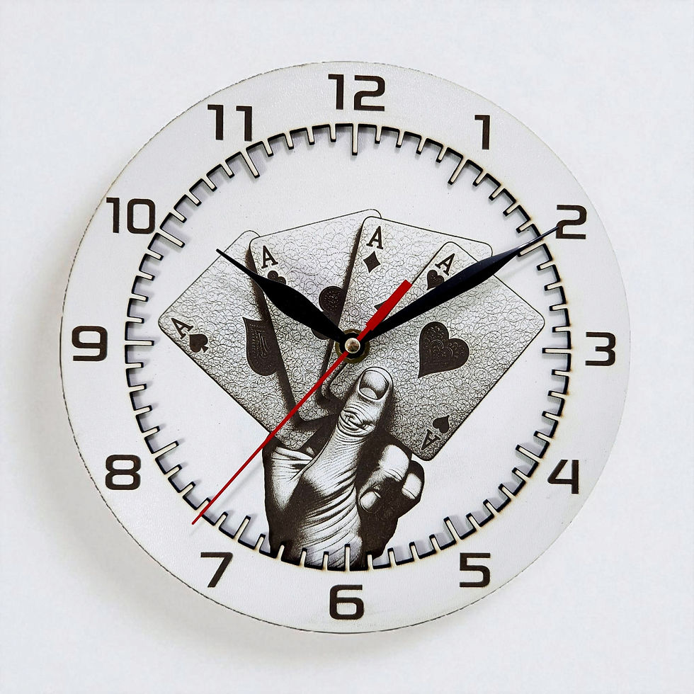 Thumbnail: Wall Clock Four of a kind (Digital download file)