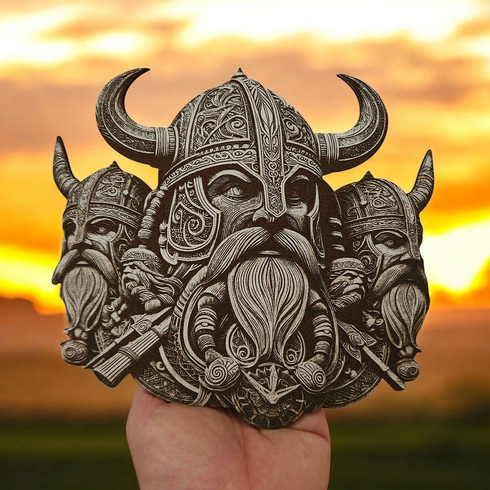 Thumbnail: Vikings 3D Illusion Laser Engraving Design (Digital Item)